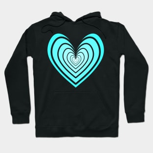 Rosy Heart (Bright Blue) Hoodie